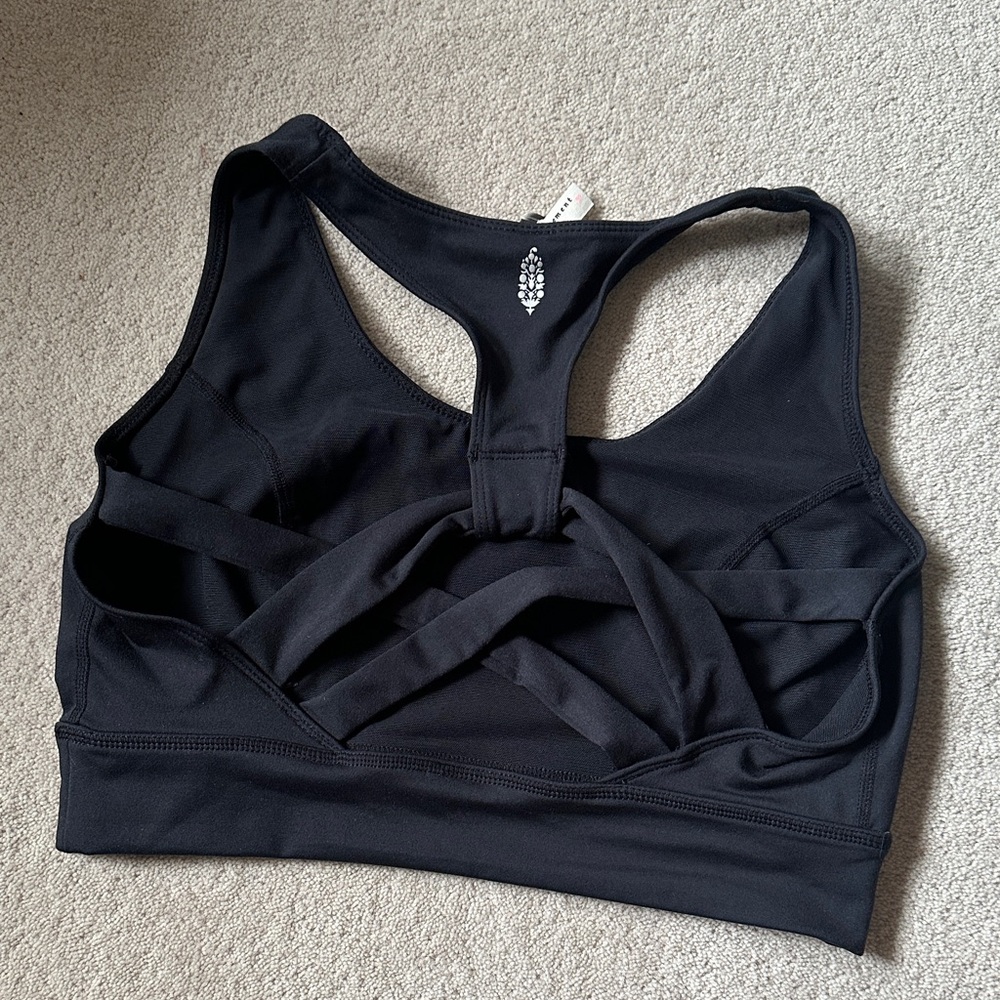 Free People Black Sports Bra! - Picture 3 of 8